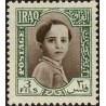1 عدد تمبر سری پستی - ملک فیصل دوم -3F -  عراق 1942