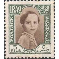 1 عدد تمبر سری پستی - ملک فیصل دوم -5F -  عراق 1942