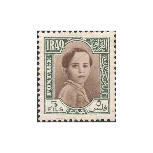 1 عدد تمبر سری پستی - ملک فیصل دوم -5F -  عراق 1942