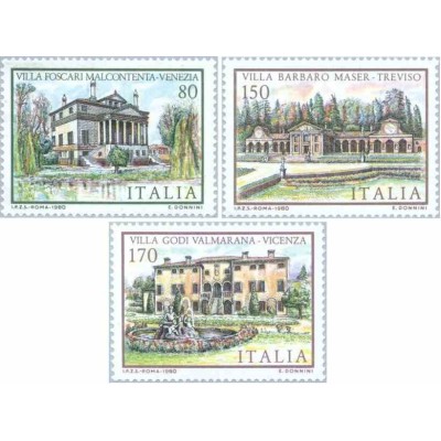 3 عدد تمبر ساختمان‌های معروف -  ایتالیا 1980