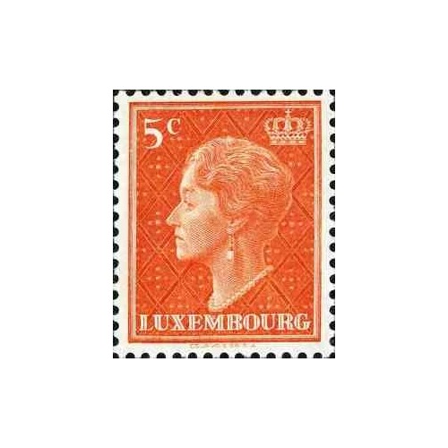 1 عدد تمبر سری پستی - دوشس بزرگ شارلوت - 5c - لوگزامبورگ 1948 کیفیت MN