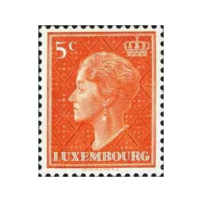 1 عدد تمبر سری پستی - دوشس بزرگ شارلوت - 5c - لوگزامبورگ 1948 کیفیت MN