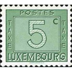 1 عدد تمبر بدهی پستی -  سری اعداد- 5c- لوگزامبورگ 1946 کیفیت MN