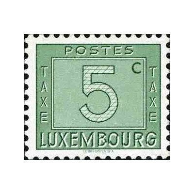 1 عدد تمبر بدهی پستی -  سری اعداد- 5c- لوگزامبورگ 1946 کیفیت MN
