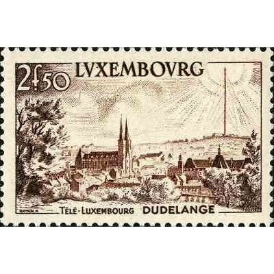 1 عدد تمبر نصب ایستگاه Télé در دودلانژ- لوگزامبورگ 1955  قیمت 2.4 دلار