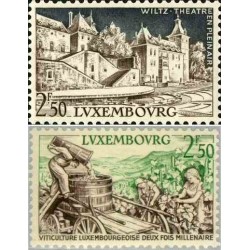 2 عدد تمبر مناظر - لوگزامبورگ 1958