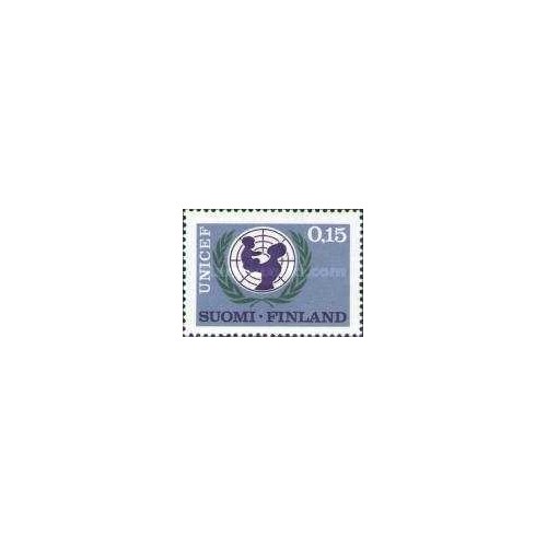 1 عدد تمبر بیستمین سالگرد تاسیس یونیسف - فنلاند 1966 1 عدد تمبر بیستمین سالگرد تاسیس یونیسف - فنلاند 1966