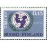 1 عدد  تمبر بیستمین سالگرد تاسیس یونیسف - فنلاند 1966