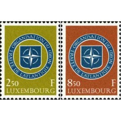 2 عدد تمبر دهمین سالگرد تأسیس ناتو - لوگزامبورگ 1959