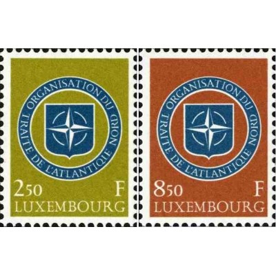 2 عدد تمبر دهمین سالگرد تأسیس ناتو - لوگزامبورگ 1959