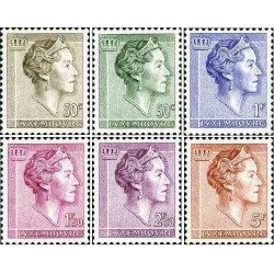 6 عدد تمبر سری پستی - دوشس بزرگ شارلوت - لوگزامبورگ 1960 قیمت 5 دلار