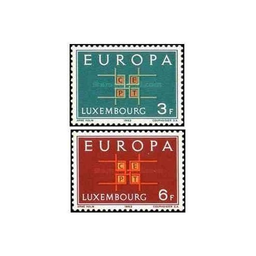 2 عدد تمبر مشترک اروپا - Europa Cept - لوگزامبورگ 1963