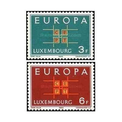 2 عدد تمبر مشترک اروپا - Europa Cept - لوگزامبورگ 1963
