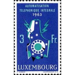 1 عدد تمبر اتوماسیون تلفنی - لوگزامبورگ 1963