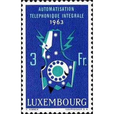 1 عدد تمبر اتوماسیون تلفنی - لوگزامبورگ 1963