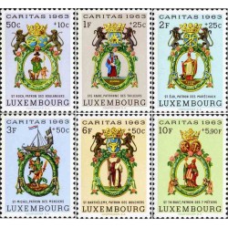 6 عدد تمبر نمادهای گروه‌های صنفی - لوگزامبورگ 1963
