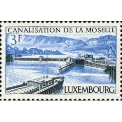 1 عدد تمبر سیستم کانال رودخانه موزل - لوگزامبورگ 1964
