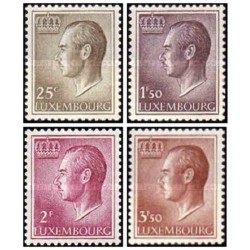 4 عدد تمبر سری پستی - دوک بزرگ ژان - لوگزامبورگ 1966