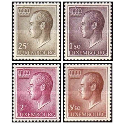 4 عدد تمبر سری پستی - دوک بزرگ ژان - لوگزامبورگ 1966