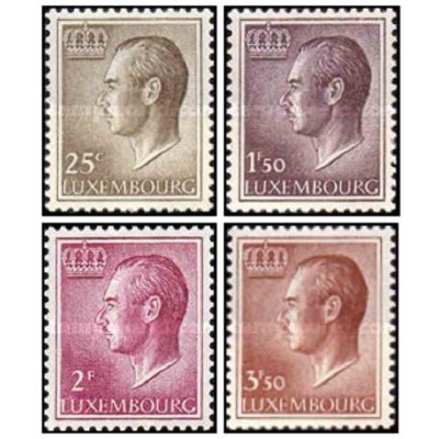 4 عدد تمبر سری پستی - دوک بزرگ ژان - لوگزامبورگ 1966
