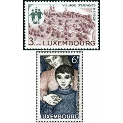 2 عدد تمبر دهکده کودکان مرش - لوگزامبورگ 1968