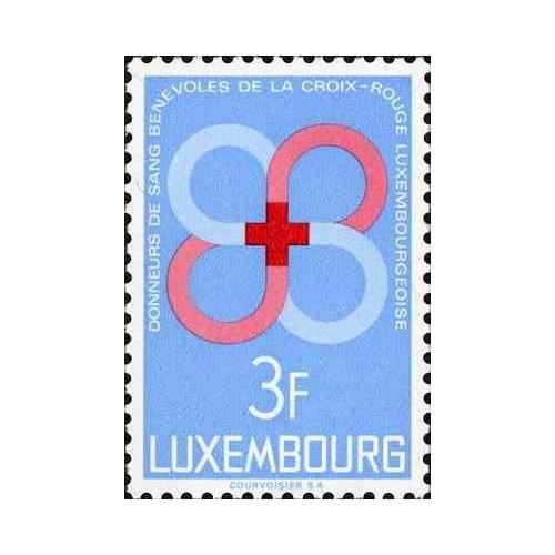 1 عدد تمبر اهداکنندگان خون داوطلب صلیب سرخ لوکزامبورگ - لوگزامبورگ 1968