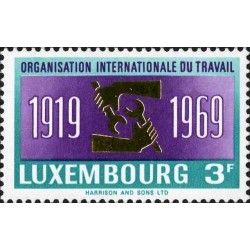 1 عدد تمبر پنجاهمین سالگرد سازمان بین‌المللی کار - لوگزامبورگ 1969