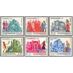 6 عدد تمبر قلعه‌ها - سری خیریه - لوگزامبورگ 1969