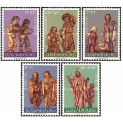 5 عدد تمبر میلاد مسیح (سری خیریه) - لوگزامبورگ 1971