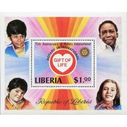 مینی شیت 75مین سالگرد تأسیس روتاری بین‌المللی -لیبریا 1979 قیمت 2.9 دلار