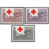 3 عدد  تمبر صدمین سالگرد صلیب سرخ بین المللی  - فنلاند 1963