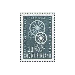 1 عدد  تمبر هفتاد و پنجمین سالگرد تاسیس صندوق پس انداز ملی پست - فنلاند 1961