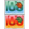2 عدد تمبر صدمین سالگرد اتحادیه جهانی پست - لوگزامبورگ 1974