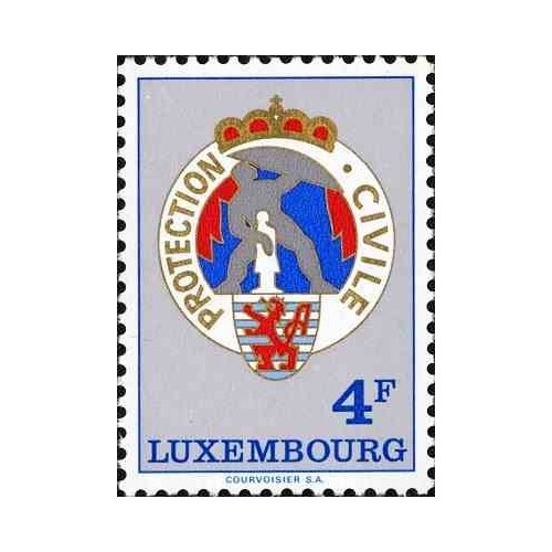 1 عدد تمبر سازمان دفاع مدنی - لوگزامبورگ 1975