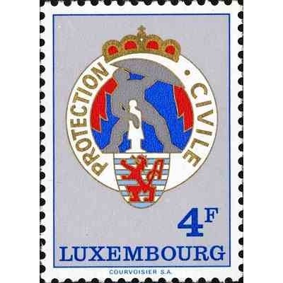 1 عدد تمبر سازمان دفاع مدنی - لوگزامبورگ 1975