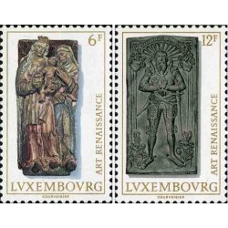 2 عدد تمبر هنر رنسانس - لوگزامبورگ 1976