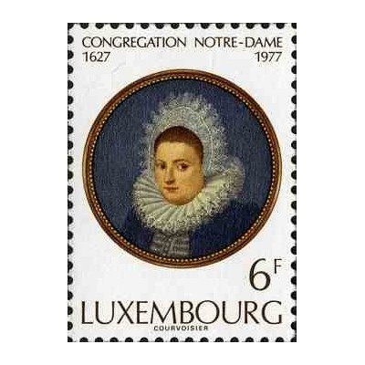 1 عدد تمبر 350مین سالگرد تأسیس انجمن نوتردام برای آموزش دختران جوان - لوگزامبورگ 1977