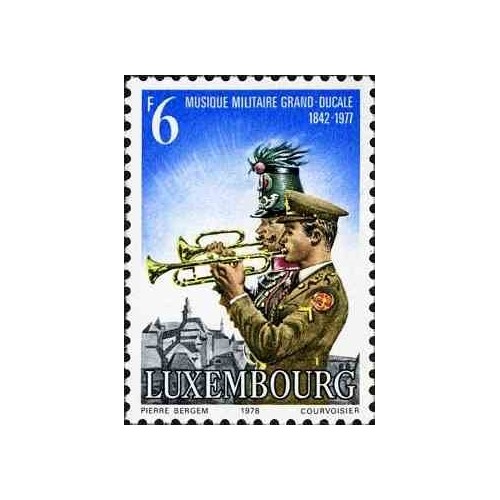 1 عدد تمبر 135مین سالگرد گروه موسیقی نظامی دوک اعظم - لوگزامبورگ 19778