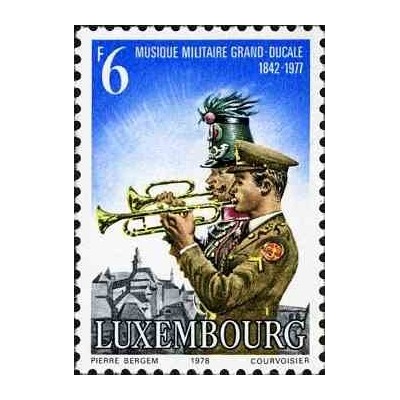 1 عدد تمبر 135مین سالگرد گروه موسیقی نظامی دوک اعظم - لوگزامبورگ 19778