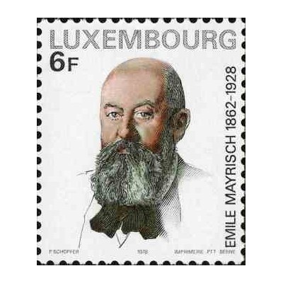 1 عدد تمبر پنجاهمین سالگرد درگذشت امیل مایریش - لوگزامبورگ 1978