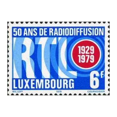 1 عدد تمبر سال 50مین سالگرد رادیو تله لوکزامبورگ - لوگزامبورگ 1979