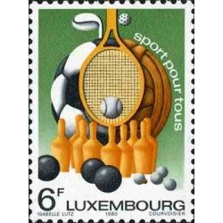 1 عدد تمبر ورزش برای همه - لوگزامبورگ 1980
