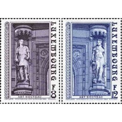 2 عدد تمبر هنر نو - لوگزامبورگ 1980