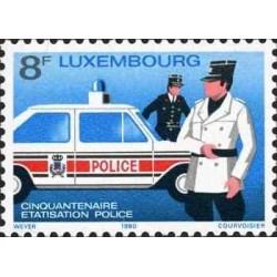 1 عدد تمبر 50مین سالگرد کنترل دولتی بر پلیس - لوگزامبورگ 1980