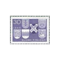 1 عدد  تمبر شش شهر جدید - فنلاند 1960