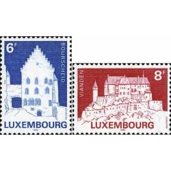 2 عدد تمبر مرمت قلعه - لوگزامبورگ 1982