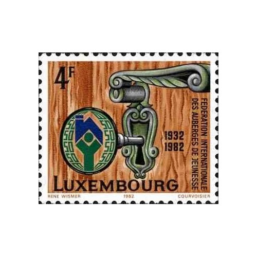 1 عدد تمبر 50مین سالگرد فدراسیون بین‌المللی خوابگاه‌های جوانان - لوگزامبورگ 1982