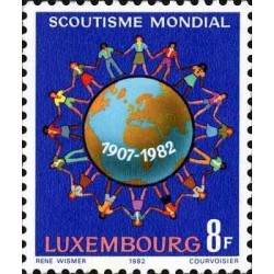 1 عدد تمبر 75مین سالگرد سازمان جهانی پیشاهنگی - لوگزامبورگ 1982