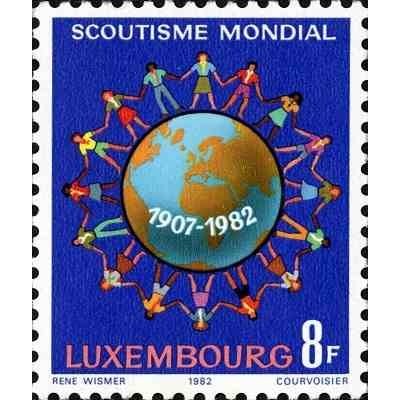 1 عدد تمبر 75مین سالگرد سازمان جهانی پیشاهنگی - لوگزامبورگ 1982