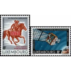 2 عدد تمبر سال جهانی ارتباطات - لوگزامبورگ 1983